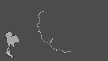 Trang, Tayland, çıkarılmış ve izole edilmiş. Gri Tonlama