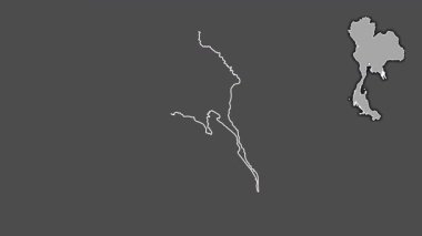 Trat, Tayland, dışlanmış ve izole edilmiş. Gri Tonlama