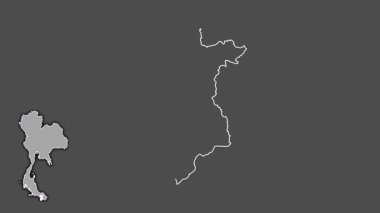 Yala, Tayland, dışlanmış ve izole edilmiş. Gri Tonlama