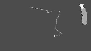 Savanes, Togo, dışlanmış ve izole edilmiş. Gri Tonlama