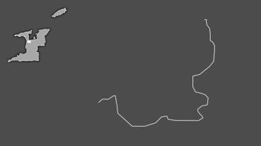 Chaguana, Trinidad ve Tobago, dışlanmış ve izole edilmiş. Gri Tonlama