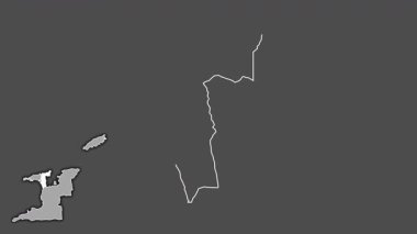 San Juan-Laventille, Trinidad ve Tobago, dışlanmış ve izole edilmiş. Gri Tonlama