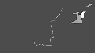 Sangre Grande, Trinidad ve Tobago, dışlanmış ve izole edilmiş. Gri Tonlama