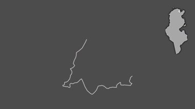 Ariana, Tunus, dışlanmış ve izole edilmiş. Gri Tonlama