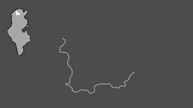 Beja, Tunus, dışlanmış ve izole edilmiş. Gri Tonlama