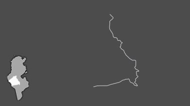 Kebili, Tunus, dışlanmış ve izole edilmiş. Gri Tonlama