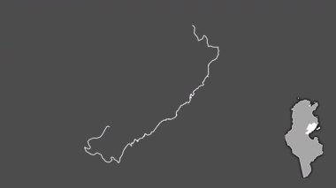 Sfax, Tunus, boşaltılmış ve izole edilmiş. Gri Tonlama