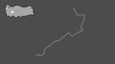 Afyon, Türkiye, Türkiye, dışlanmış ve izole edilmiş. Gri Tonlama