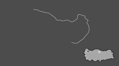 Amasya, Türkiye, Türkiye, sürüldü ve izole edildi. Gri Tonlama