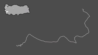 Aydın, Türkiye, Türkiye, dışlandı ve izole edildi. Gri Tonlama