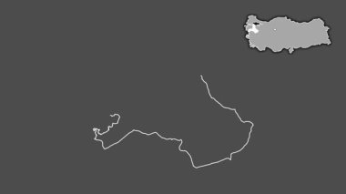 Balikesir, Türkiye, Türkiye, sürüldü ve izole edildi. Gri Tonlama