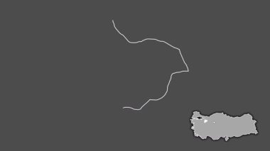 Bilecik, Türkiye, Türkiye, çıkarıldı ve izole edildi. Gri Tonlama