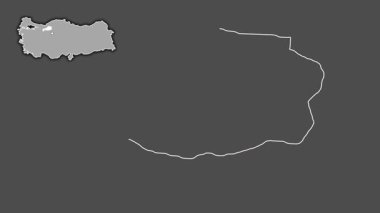 Bolu, Türkiye, Türkiye, dışlanmış ve izole edilmiş. Gri Tonlama