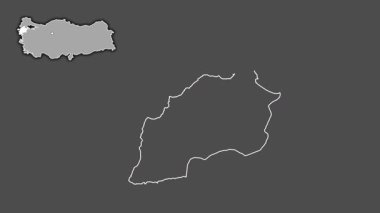 Çanakkale, Türkiye, Türkiye, dışlanmış ve izole edilmiş. Gri Tonlama