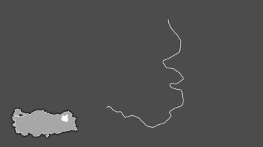 Erzurum, Türkiye, Türkiye, dışlandı ve izole edildi. Gri Tonlama
