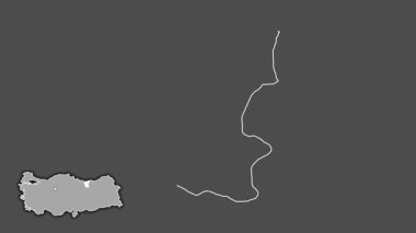 Giresun, Türkiye, Türkiye, dışlanmış ve izole edilmiş. Gri Tonlama