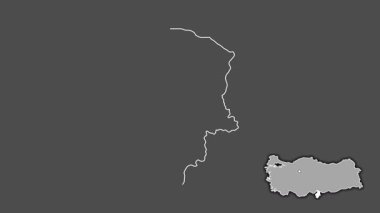 Hatay, Türkiye, Türkiye, dışlandı ve izole edildi. Gri Tonlama