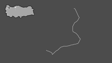 Karabuk, Türkiye, Türkiye, dışlanmış ve izole edilmiş. Gri Tonlama