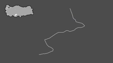 Karaman, Türkiye, Türkiye, dışlandı ve izole edildi. Gri Tonlama