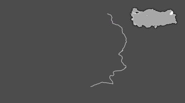 Kars, Türkiye, Türkiye, sürüldü ve izole edildi. Gri Tonlama