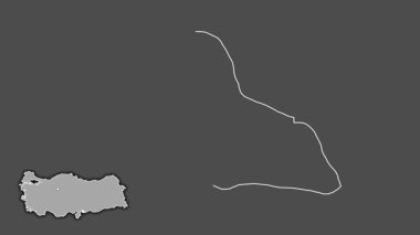 Kilis, Türkiye, Türkiye, dışlanmış ve izole edilmiş. Gri Tonlama