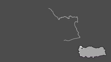 Kirklareli, Türkiye, Türkiye, dışlandı ve izole edildi. Gri Tonlama