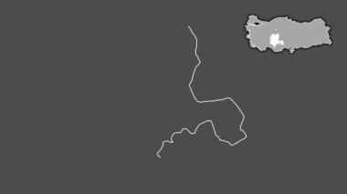 Konya, Türkiye, Türkiye, dışlandı ve izole edildi. Gri Tonlama