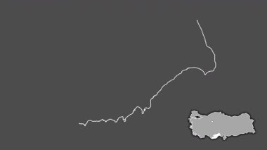 Mersin, Türkiye, Türkiye, dışlanmış ve izole edilmiş. Gri Tonlama