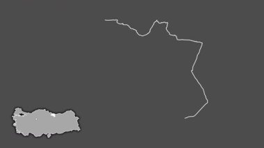 Ordu, Türkiye, Türkiye, sürüldü ve izole edildi. Gri Tonlama