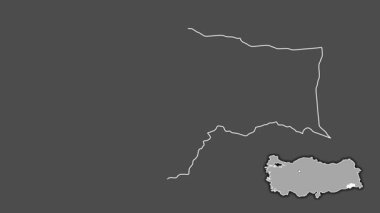 Sirnak, Türkiye, Türkiye, dışlanmış ve izole edilmiş. Gri Tonlama