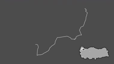 Tekirdağ, Türkiye, Türkiye, tahliye edildi ve izole edildi. Gri Tonlama