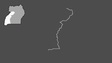 Batı, Uganda, dışlanmış ve izole edilmiş. Gri Tonlama