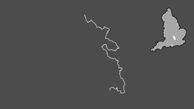 Buckinghamshire, İngiltere - Büyük Britanya, sürülmüş ve izole edilmiş. Gri Tonlama