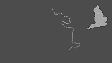 Bradford, İngiltere - Büyük Britanya, sürüldü ve izole edildi. Gri Tonlama