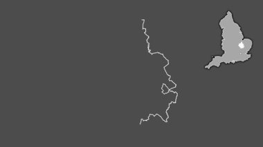 Cambridgeshire, İngiltere - Büyük Britanya, sürüldü ve izole edildi. Gri Tonlama