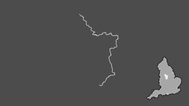 Derbyshire, İngiltere - Büyük Britanya, dışlanmış ve izole edilmiş. Gri Tonlama