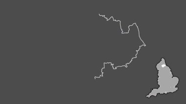 Durham, İngiltere - Büyük Britanya, dışlandı ve izole edildi. Gri Tonlama