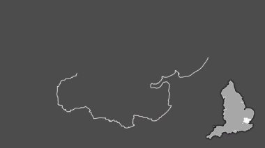 Essex, İngiltere - Büyük Britanya, dışlanmış ve izole edilmiş. Gri Tonlama