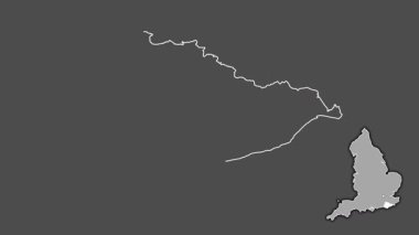 Doğu Sussex, İngiltere - Büyük Britanya, dışlanmış ve izole edilmiş. Gri Tonlama