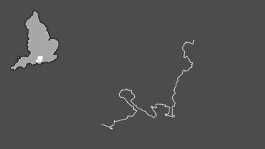 Hampshire, İngiltere - Büyük Britanya, dışlanmış ve izole edilmiş. Gri Tonlama