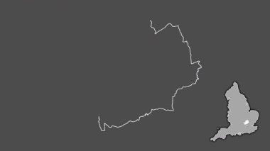 Hertfordshire, İngiltere - Büyük Britanya, sürüldü ve izole edildi. Gri Tonlama