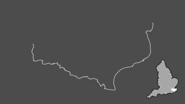 Kent, İngiltere - Büyük Britanya, dışlanmış ve izole edilmiş. Gri Tonlama