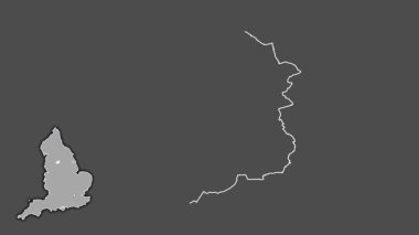 Kirklees, İngiltere - Büyük Britanya, sürülmüş ve izole edilmiş. Gri Tonlama