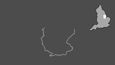 Hughnshire, İngiltere - Büyük Britanya, dışlanmış ve izole edilmiş. Gri Tonlama