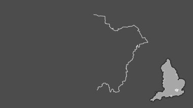 Londra, İngiltere - Büyük Britanya, dışlanmış ve izole edilmiş. Gri Tonlama
