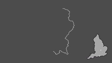 Milton Keynes, İngiltere - Büyük Britanya, dışlandı ve izole edildi. Gri Tonlama