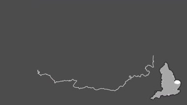 Norfolk, İngiltere - Büyük Britanya, sürüldü ve izole edildi. Gri Tonlama