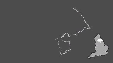 Kuzey Yorkshire, İngiltere - Büyük Britanya, dışlanmış ve izole edilmiş. Gri Tonlama