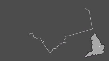 Peterborough, İngiltere - Büyük Britanya, dışlanmış ve izole edilmiş. Gri Tonlama
