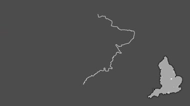 Rutland, İngiltere - Büyük Britanya, sürüldü ve izole edildi. Gri Tonlama